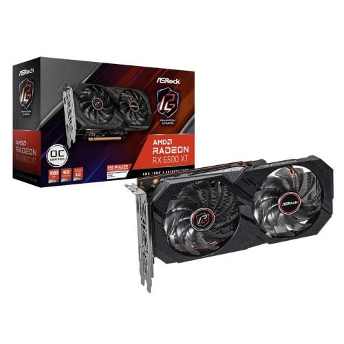 Asrock Amd Radeon Rx 6500 Xt Phantom Gaming D 4 Gb Gddr6 Graphics Card