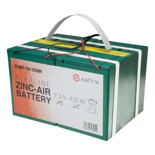 Bateria de zinco-ar - Voltagem 7.5 V / Capacidade.