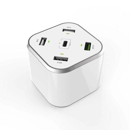 Carregador de Mesa 1XUSB TYPE-C/4XUSB/48W - AISENS