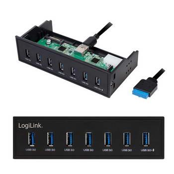 Hub Usb 5.25p 7p Usb 3.0 En Negro - Logilink Ua03.