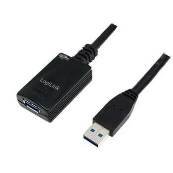 Logilink Ua0127 Cabo Extensao Activo Usb 3.0 Tipo a M para Tipo a F Preto 5m