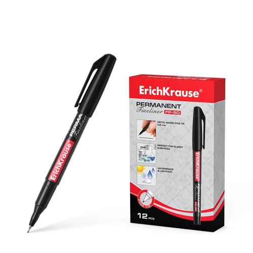 Erichkrause Fp-50 Caneta Fineliner Fina Preto 12 .