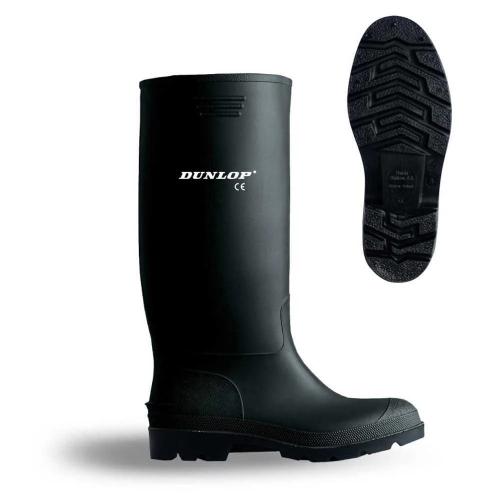 GALOCHAS EM PVC TAMANHO 44 CANO ALTO PRETA DUNLOP