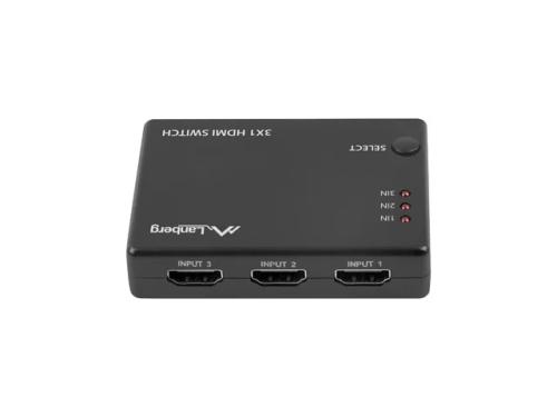 Switch Video Lanberg 3 X Hdmi + Micro Usb Negro C.