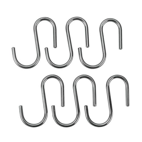 CONJUNTO 6 GANCHOS "S" CROMADO 6,5cm METALTEX