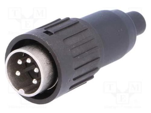 Ficha DIN macho 5 pinos Sistema 240° simples