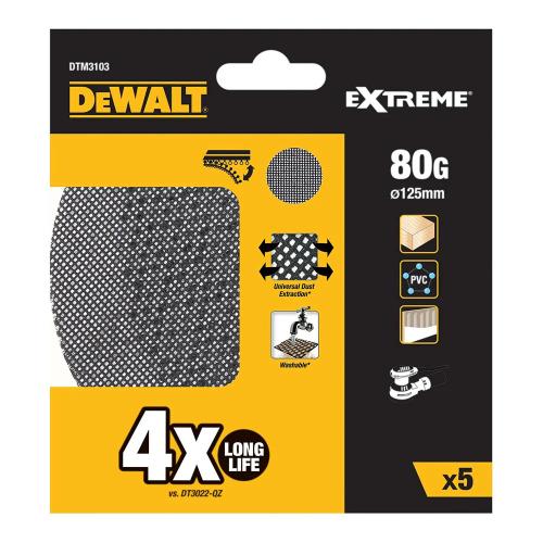 S.Of. Pack de 5 Lixas de Malha 125mm Grão: 80 Pa.
