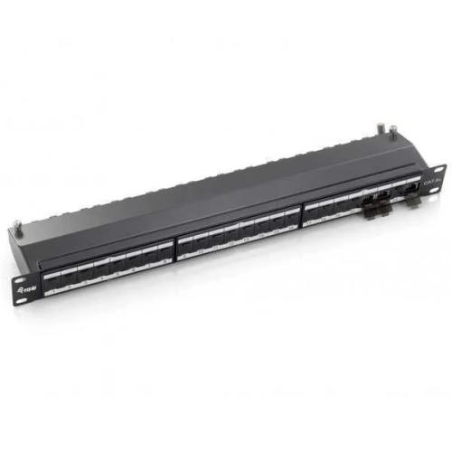 Equip Patch Panel 19" Cat6a Blindado Ftp 1u Preto