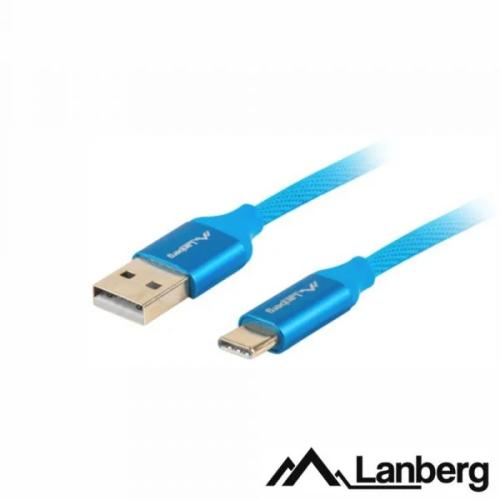 Cable Usb Lanberg 2.0 Macho/Usb C Macho Quick Charge 3.0 1.8m Azul
