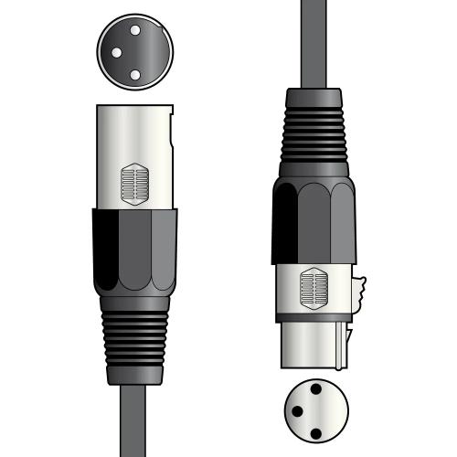 Cabo Xlr Femea para Xlr Macho 10m Dmx