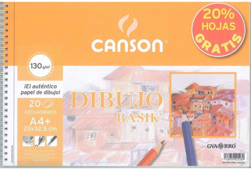 Album Espiral Microperforado Promo 23x32,5 20h Dibujo Basik Recuadro 130g 20% Hojas Gratis Guarro Ca