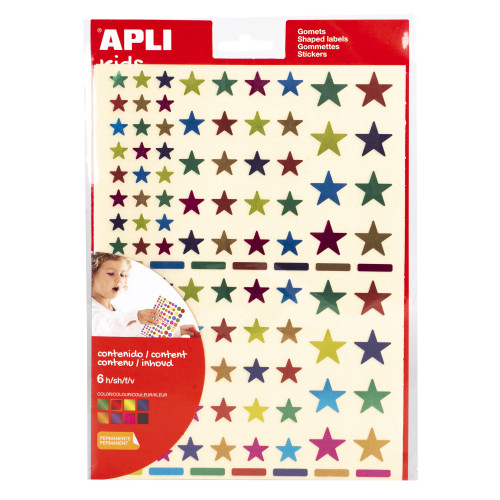 Rótulo Autocolante Apli 18396 Estrela Permanente