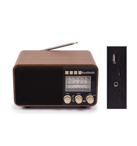 Kooltech Cpr Funk Rádio Portátil Preto, Madeira