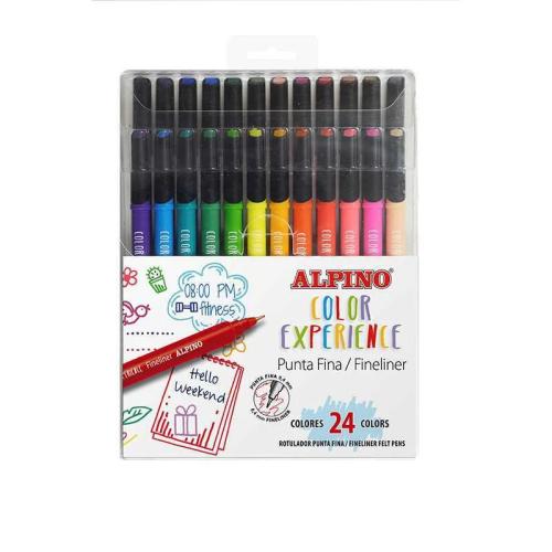 Conjunto de 24 Marcadores de Liner Fino Experiênci