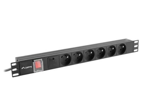 Lanberg Power Strip Pdu Rack 19 (1u 16a 6x 230v Pl 2m)