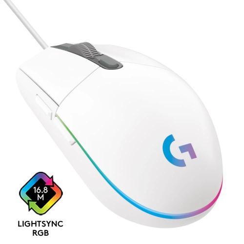 Mouse Usb Optical G203/White 910-005797 Logitech