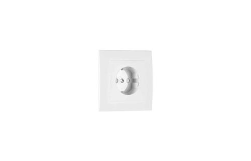 Espelho Schuko Monobloco C/Obturador Branco