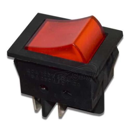 Pulsador Bipolar 16A 4-Faston Vermelho