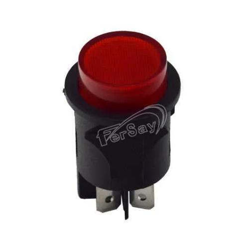 INTERRUPTOR LUMINOSO ROJO BIPOLAR