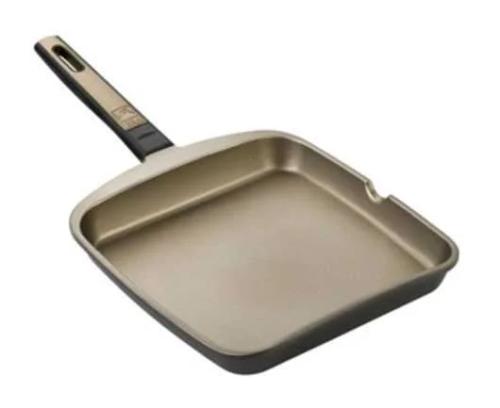 SARTEN GRILL CUADRADA TERRA 22CM, TEFLON ECOLOGICO