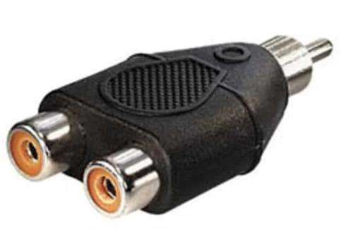 Adaptador Rca Macho a 2 Rca Hembra