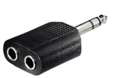 Adaptador 6,3st M - 2x6,3st H