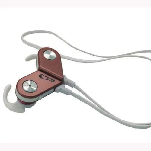 Auricular Bluetooth Com Microfone de Metal Rosa