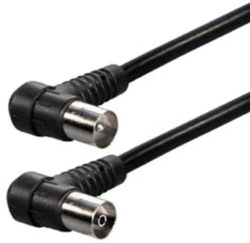 Cable antena Iec macho - iec hembra acodado 1,5M .