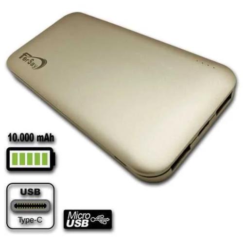 Bateria externa POWERBANK 10000 mah color dorado