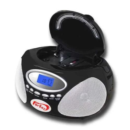 Radio Cd Portatil color negro pantalla Led RC306