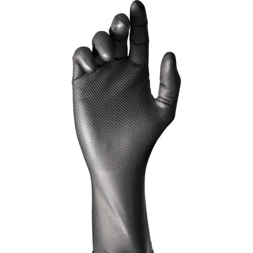 Caixa de 50 Luvas Descartáveis Nitrilo Preto Sem .