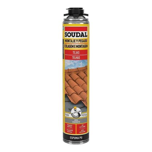 Espuma para telhas pistola cinza 750ml soudal