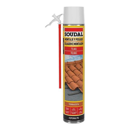 Espuma para telhas cánula vermelho 750ml soudal