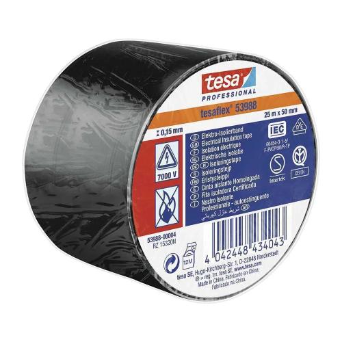 Fita Isolante Aprovada Tesa 53988 25m X 50mm Preta