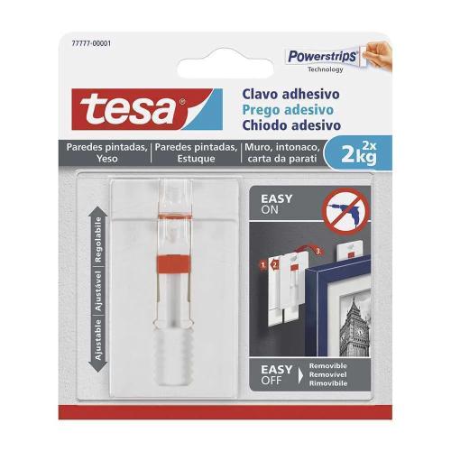 Prego adesiva ajustável sms até 2kg parede pintada