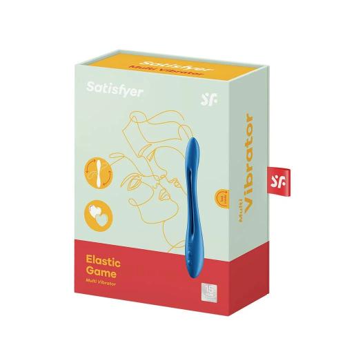 Vibrador Azul de Jogo Elástico Satisfador 1un
