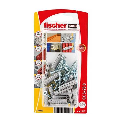Bucha + Parafusos Sx 5x25 Sk Nv 90892 Fischer