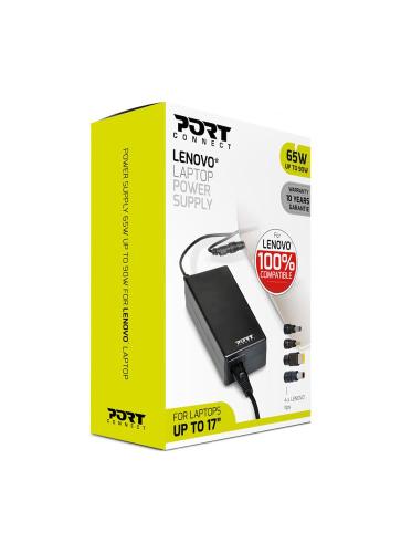 Carregador Universal Port Designs 65w For Lenovo Eu Plug
