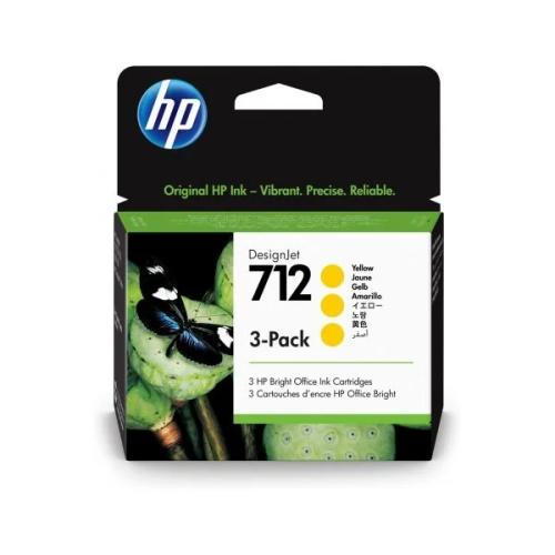 Hp Conjunto de 3 Tinteiros Amarelos 712 Designjet.