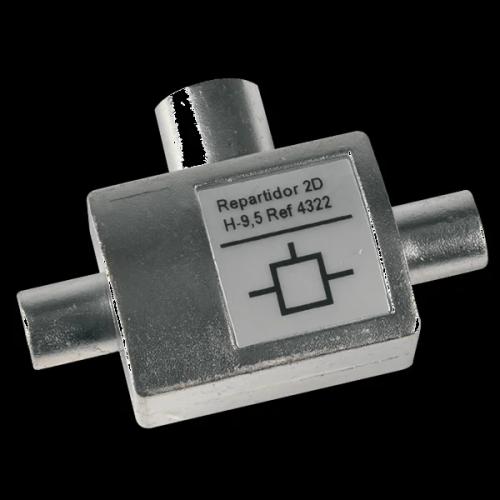 Repartidor RF femea para 2 RF macho 4dB