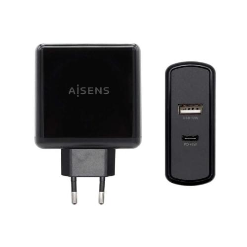 Carregador Usb Parede Aisens Pd 3.0 Usb-C 57 W Preto