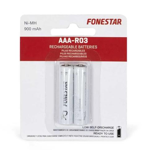 Pilhas Recarregáveis Ni-Mh Aaa-R03. 900 Mah.