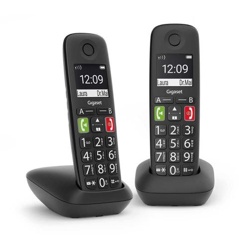 Gigaset E290 Duo, Negro, 5.08 Cm (2 "), Hydtto.