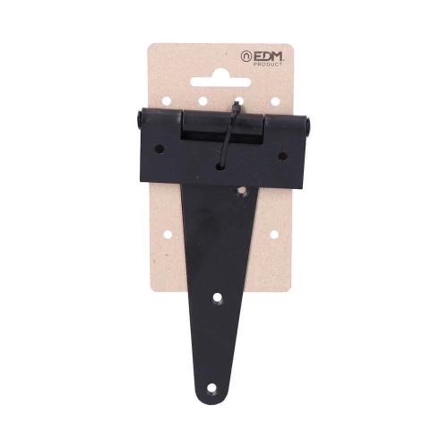 Dobradiça T 150x90mm H° Epóxi Preto em Cartão Suspenso Edm