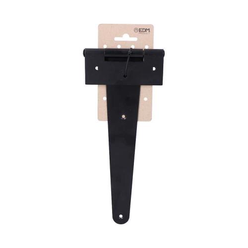 Dobradiça T 250x100mm H° Epóxi Preto em Cartão Suspenso Edm