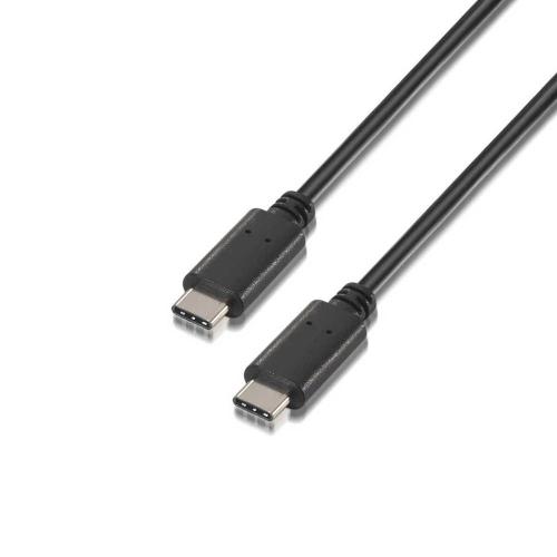 Cable Usb 2.0 Tipo-C Aisens A107-0056/ Usb Tipo-C Macho - Usb Tipo-C Macho/ 1m/ Negro