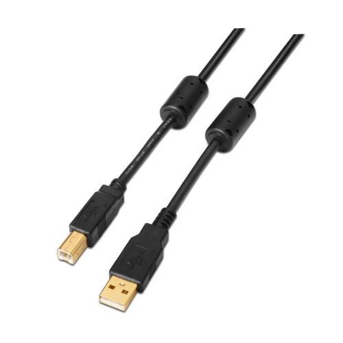 Cable Usb(A) 2.0 a Usb(B) 2.0 Aisens 2m Negro