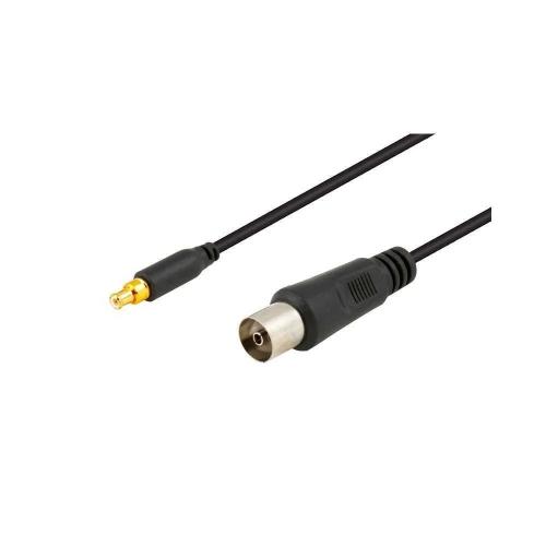 MCX MACHO PARA CONEXÃO DE TV FÊMEA 9,5 MM, 0,12 M