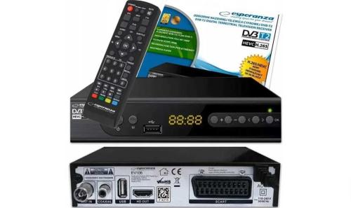 Esperanza Dvb-T2 H.265/Hevc Digital Terrestrial Tv Receiver Ev106r