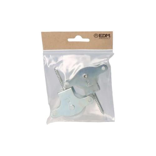 Pack 2un poleia nylon 40mm parafuso madeira